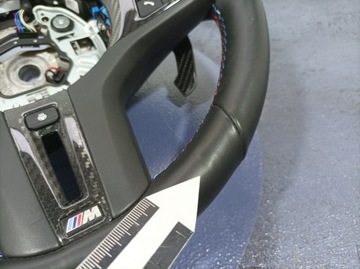 фото thumb №10, Bmw m3 g80 кермо mperfomance карбон пелюстки з підігрівом 8381533