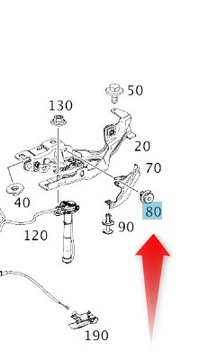 фото thumb №1, Кліпса захисні накладки петля капота mercedes w176 c117