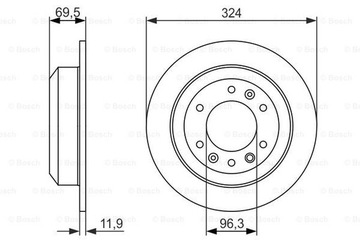 фото thumb №3, Диски гальмівні колодки зад bosch kia carnival