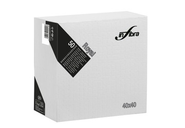 Салфетки INFIBRA ROYAL COLLECTION, 4 слоя, 40х40 см, рельефные, белые а50