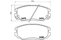 фото thumb №1, Brembo гальмівні колодки гальмівні hyundai sonata 05- brembo