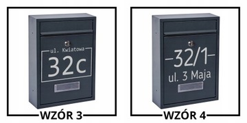 SKRZYNKA POCZTOWA NA LISTY SZARA + WZÓR NAPIS SKRZYNKA Z NAPISEM NA LISTY