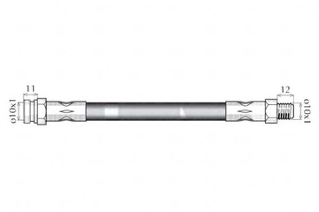 фото thumb №1, Шланг гальмівний nk mb857533 mb857546 mr129752 mr