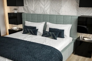 Кровать с мягкой панелью и шкафом Panama Furniture 14