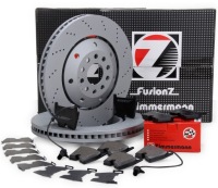 фото thumb №1, Тормозные диски тормозные колодки zimmermann - перед - audi rs6 c5