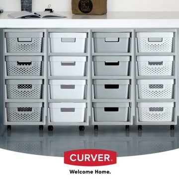 КНИЖНЫЙ ШКАФ CURVER СЕРЫЙ С 4 ЯЩИКАМИ 4x11 L