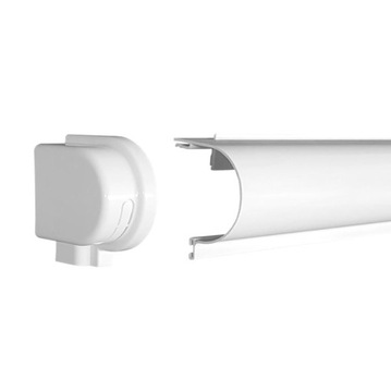 Kaseta do rolety zaciemniającej/termo dla szerokości 105cm, biała WYPRZEDAŻ