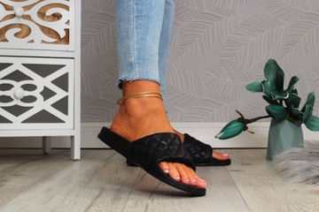 KLAPKI DAMSKIE BUTY CASUAL NA CO DZIEŃ PIKOWANE