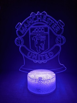 Lampka Nocna MANCHESTER UNITED 3D Led USB + PILOT