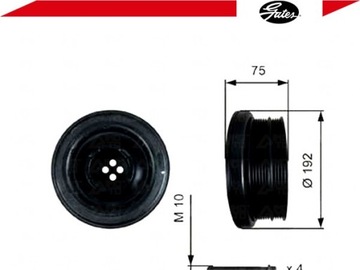 фото thumb №2, Колесо пасове вала колінчастого [gates]