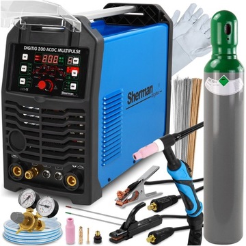 ИНВЕРТОРНЫЙ СВАРОЧНЫЙ АППАРАТ TIG 200A AC/DC Sherman MMA MultiPulse set