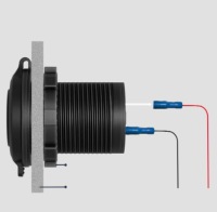 фото thumb №10, Зарядное устройство usb автомобильная pd qc3.0 монтажная 12v 24v ip65 led niebieski