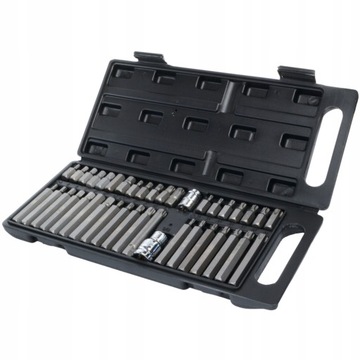 НАБОР КЛЮЧЕВЫХ КЛЮЧЕЙ SPLINE TORX IMBUS 40 шт. ЧЕРНЫЕ НАСАДКИ