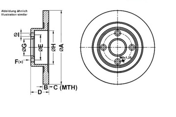 фото thumb №2, Ate диски тормозные 2szt mazda 323 f vi 1.9 16v