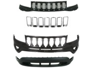 фото thumb №1, Jeep compass pk 11- бампер + решётка радиатора хром +спойлер