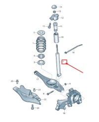 Купити Skoda octavia 5e mk3 задній gas shock абсорбер 5q0513029mm, фото thumb