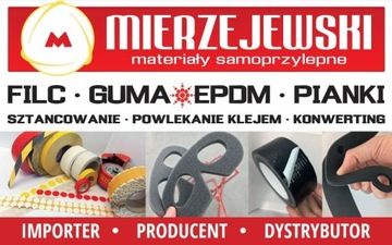 Filc samoprzylepny 20x2mm taśma akustyczna filcowa wygłuszająca 20 mb