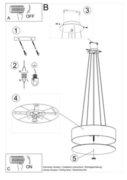 Подвесной светильник Sollux Lighting, масштаб E27