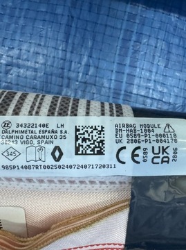 фото thumb №6, Шторка воздушная подушка безопасности левая renault austral 985p14087r