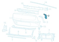 фото thumb №10, Dodge challenger 2015-2023 направляющая кронштейн бампер перед левый 68375014aa