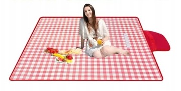 Коврик для пикника BLANKET водонепроницаемый 200x200см с утеплителем BEACH с ручкой