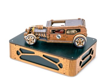 Wooden.City Складная деревянная 3D модель хот-рода