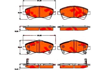 фото thumb №2, Гальмівні колодки гальмівні trw 446502190 446502280 044650f01