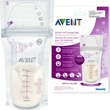 ПАКЕТЫ AVENT МЕШКИ ДЛЯ ЕДЫ ЗАМОРАЖИВАНИЕ МОЛОКА