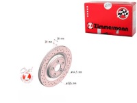 фото thumb №1, Тормозные диски тормозные 2szt jaguar xk 06- задняя zimmermann
