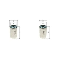 фото thumb №1, 2 x фильтр топлива bosch do alfa romeo, audi, citroën, deutz-fahr, fendt