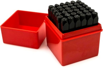 NUMERATORY ZNACZNIKI LITERY CYFRY STEMPLE ZNAKI WYBIJAKI DO METALU 6MM 36EL