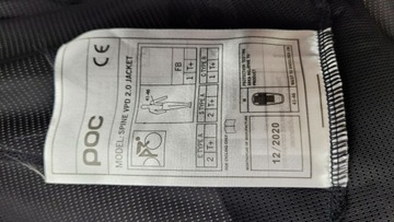 Куртка унисекс POC Spine VPD 2.0, черная, XS-S, 20