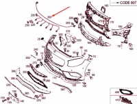 фото thumb №9, Mb s c217 датчик давления w передний бампере chroniący a2179050400