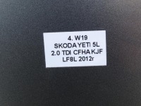 фото thumb №15, Крышка зад задняя багажника + стекло lf8l 9157 skoda yeti i 09-13r