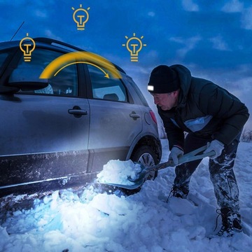 ЗИМНЯЯ СВЕТОДИОДНАЯ РАБОЧАЯ ШАПКА С НАУШНИКАМИ BLUETOOTH