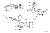 Купить Bmw 5 e39 подушка коробки передач 24701136499 1136499 2.8 benzynaoryginalna, фото thumb
