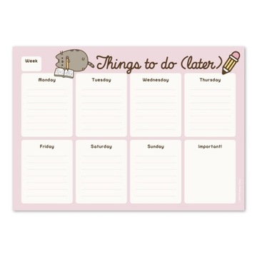 Pusheen - Еженедельный ежедневник из коллекции Rose, 54 страницы