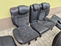 фото thumb №10, Ford mondeo mk4 st сиденья диван кожа алькантара комплект красная нитка