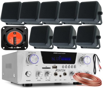 ДИНАМИКИ JBL НАСТЕННЫЕ ПОТОЛОЧНЫЕ ДИНАМИКИ 8 ШТ. РАДИОУСИЛИТЕЛЬ