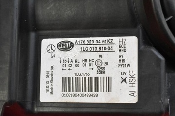 фото thumb №8, Фара правый лампа перед uk a1768200461kz mercedes a-klasa w176 12-18