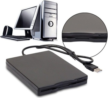 ВНЕШНИЙ ДИСКОВОД 3,5 ДЮЙМА FDD USB SLIM FLOPPY ДИСК 1,44 МБ