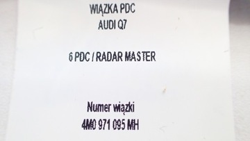 фото thumb №11, Жгут 6 pdc радар master audi q7 4m0971095mh