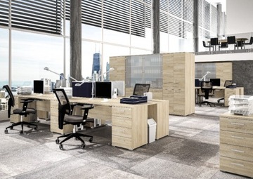 REGAŁ BIUROWY Z ZAMKIEM DĄB SONOMA OFFICE 80 cm