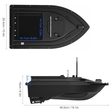 ЛОДКА НА ПРИВИВКЕ GPS D16B RC ЛОДКА 400M-500M 9600mah
