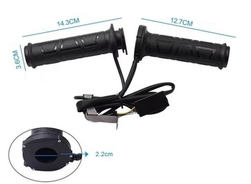 УНИВЕРСАЛЬНЫЕ РУЧКИ ДЛЯ МОТОЦИКЛА С ПОДОГРЕВОМ QUAD ATV 12V 22MM