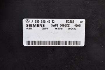 фото thumb №8, Блок керування коробки a0305454632 5wp20005cz mercedes ml w163 4.0 cdi 250 km