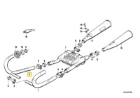 фото thumb №1, Випускний гасник правий bmw r 65 r 80 оригінальний 18111452182