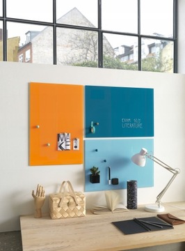 JASNONIEBIESKA Szklana TABLICA MAGNETYCZNA 40x60