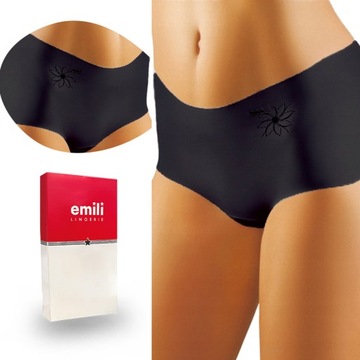 Трусики EMILI Daisy Laser Cut черные S