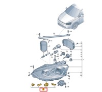 фото thumb №9, Vw golf sportsvan am1 left фара кронштейн кронштейн repair 510998225a